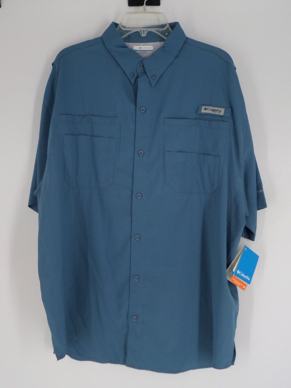 Columbia PFG Tamiami Slate Blue Short Sleeve Shirt Size XL NWT